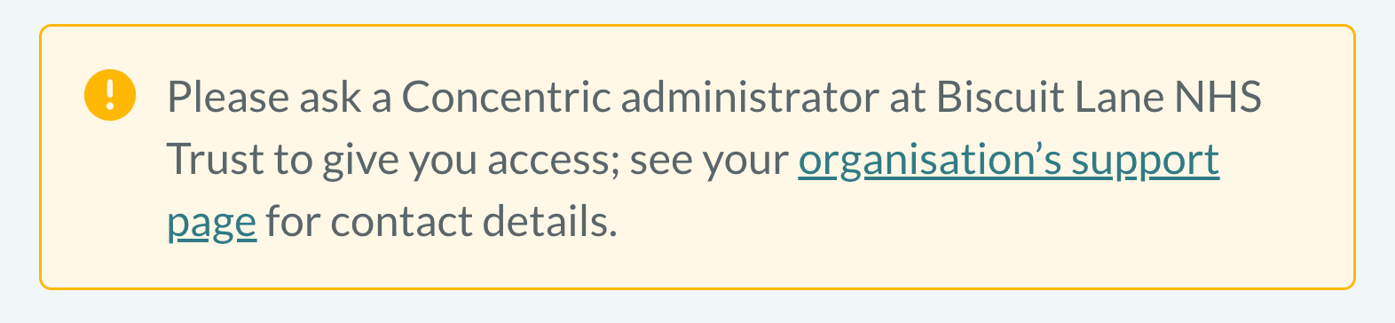 No account login error