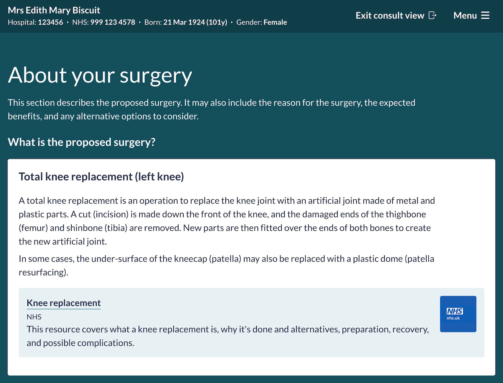 Patient design system