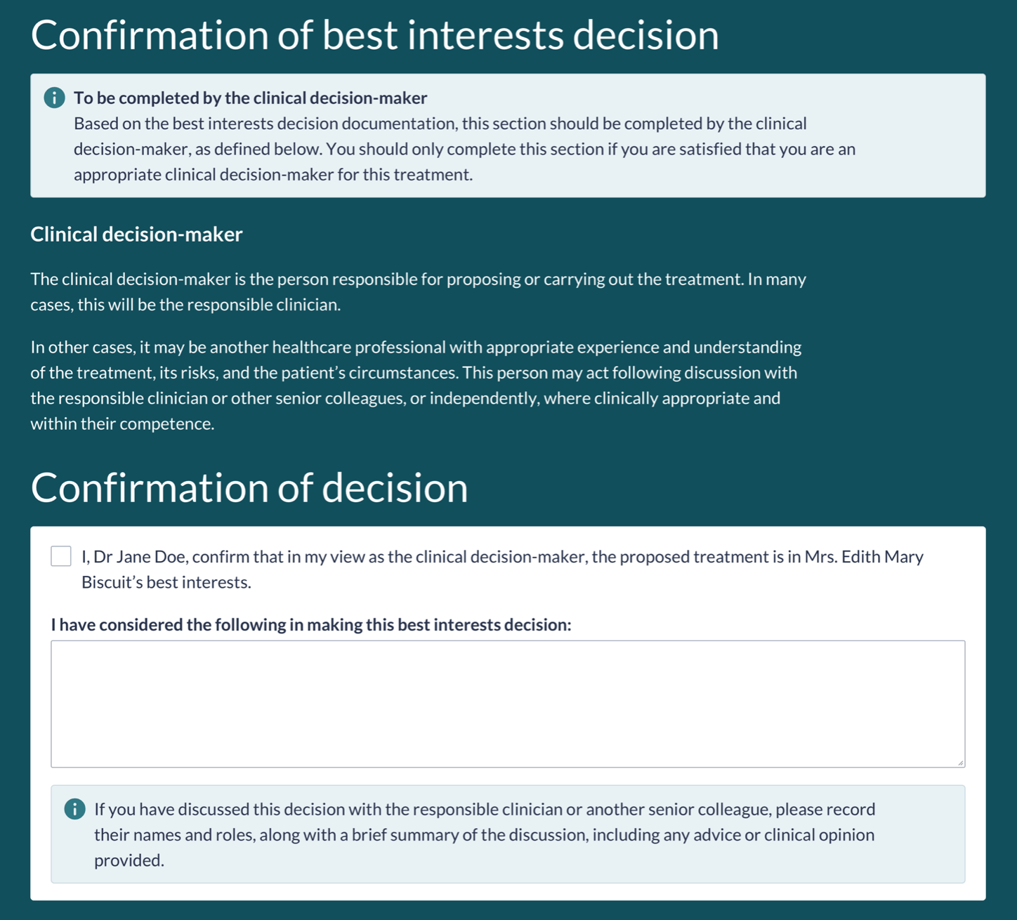 Consent form 4 documentation guidance