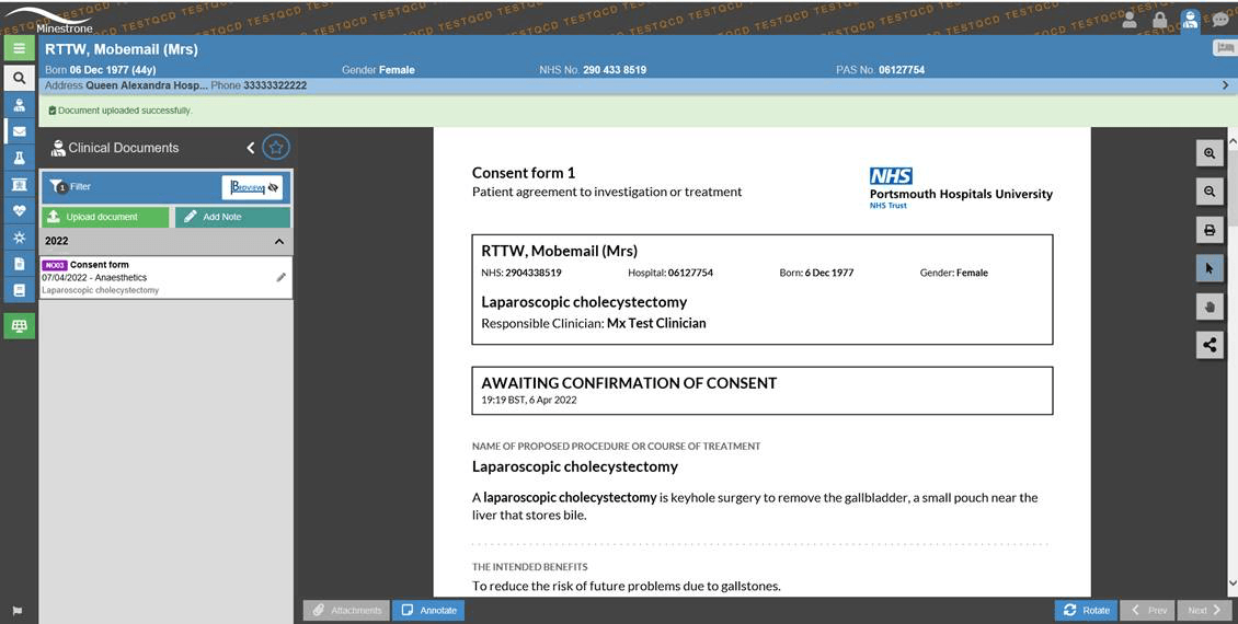 Concentric consent form in Minestrone