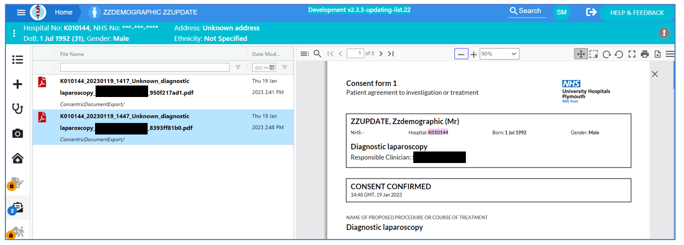 Concentric PDF in SeeEHR